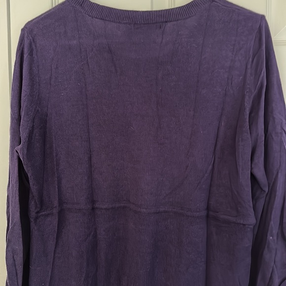 Daisy Fuentes purple tunic sweater - Picture 3 of 3